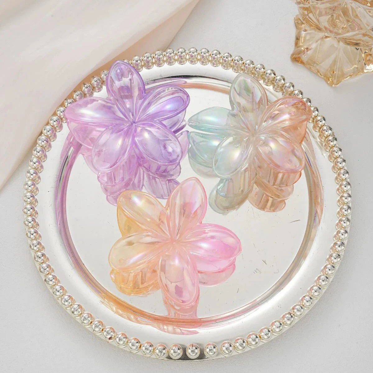 Gradient Flower Hair Clips