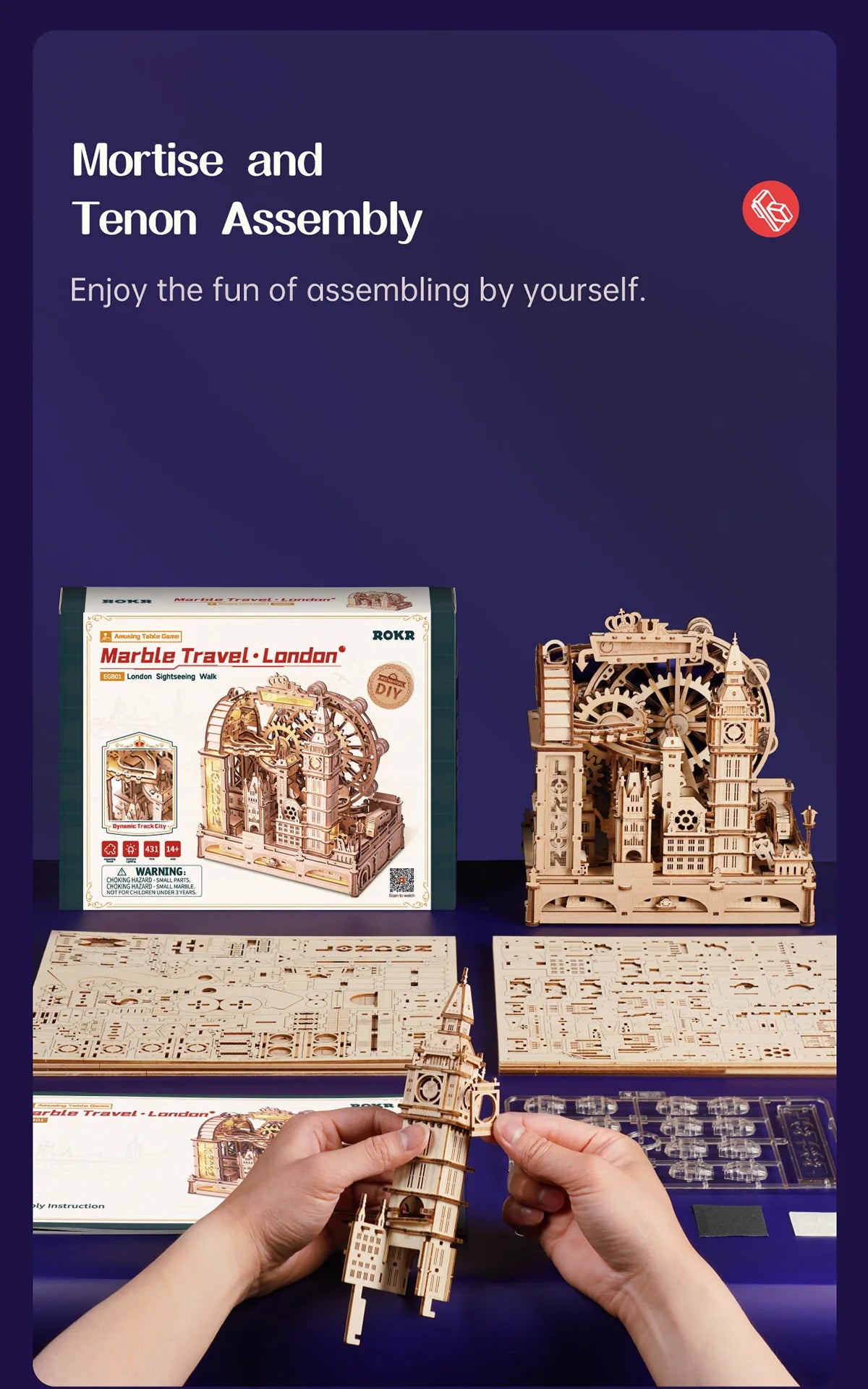 London Cityscape 3D Wooden Puzzle