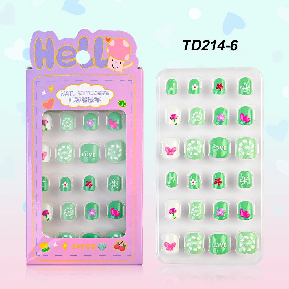 3D Cartoon Fake Nails for Girls