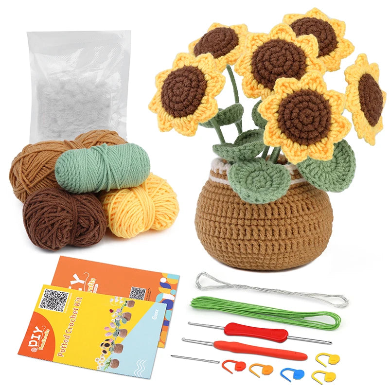 Beginner Crochet Flower Kit