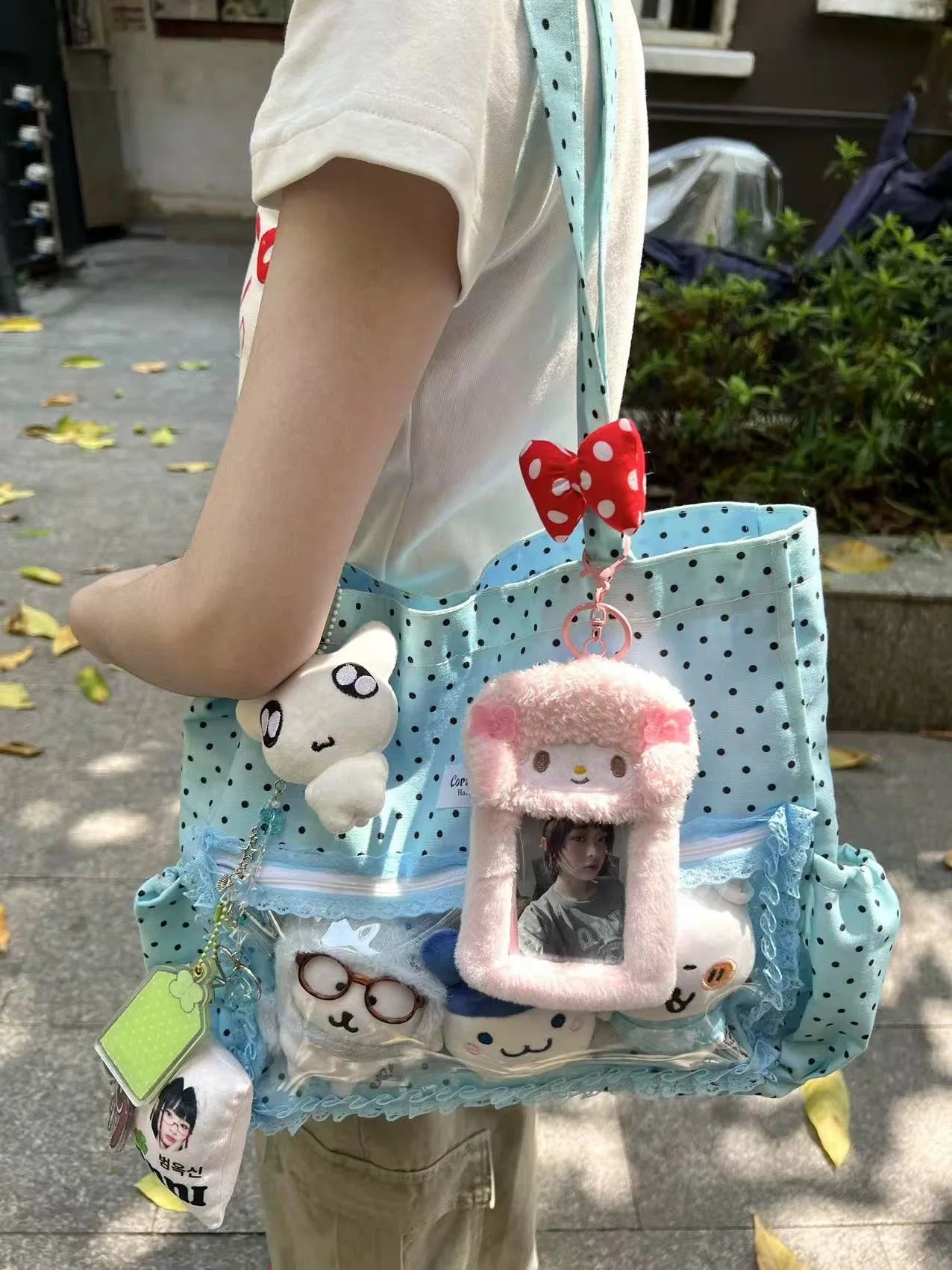 Y2K Polka Dot Tote Bag