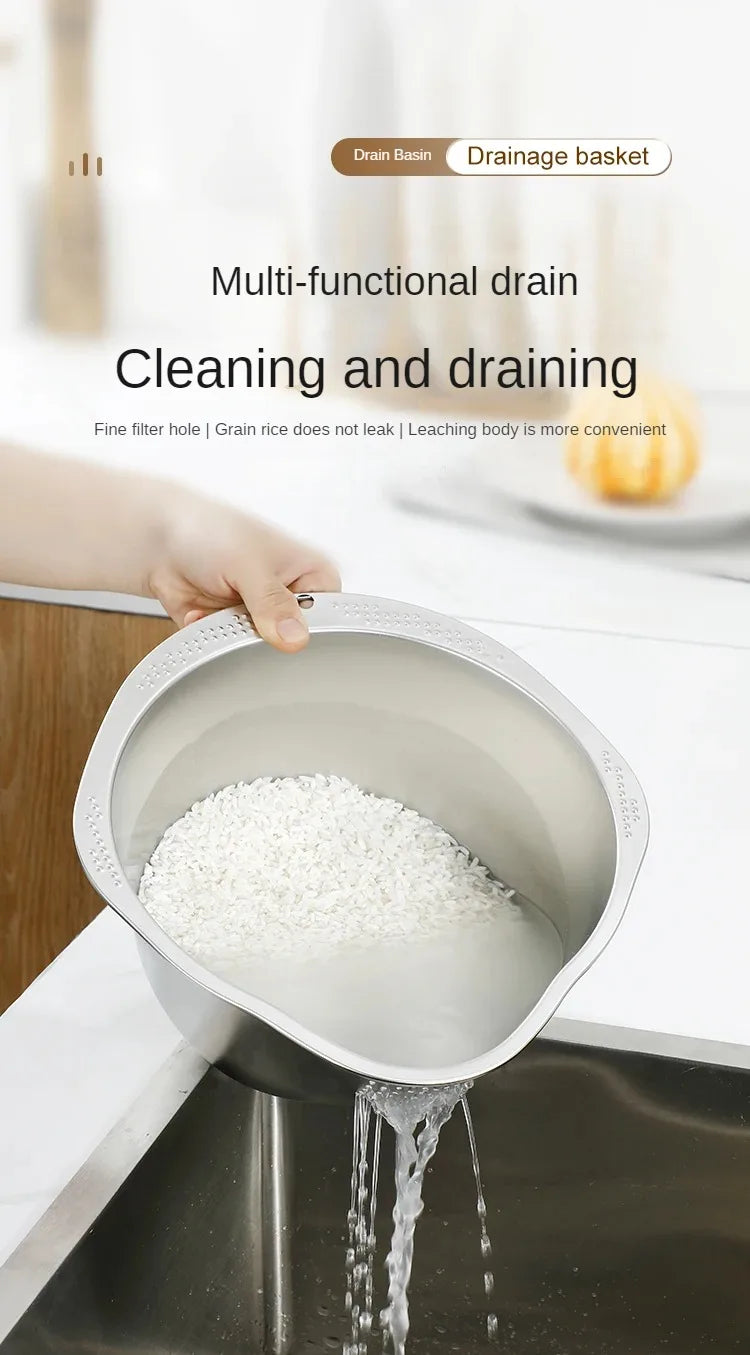 Rice Washer Strainer Bowl