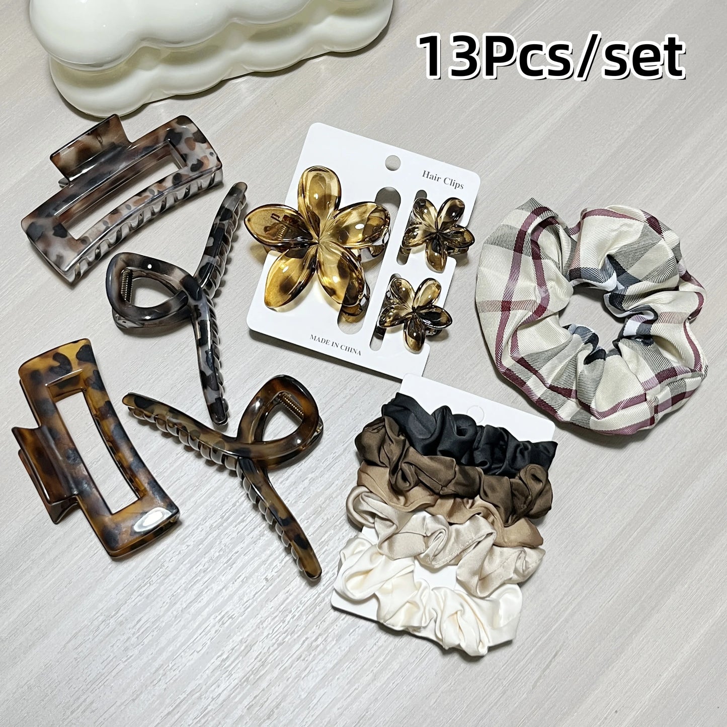 Gradient Flower Hair Clips