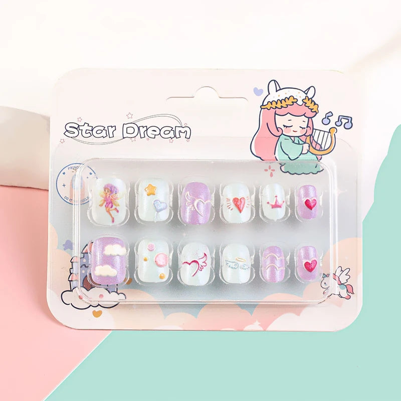 3D Cartoon Fake Nails for Girls