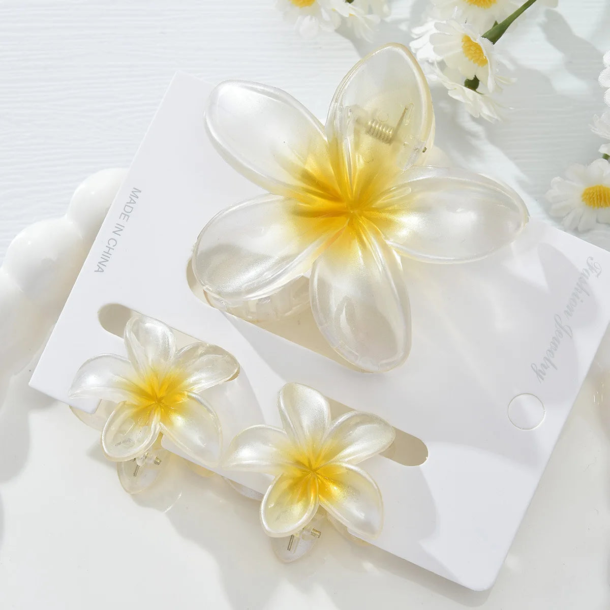 Gradient Flower Hair Clips