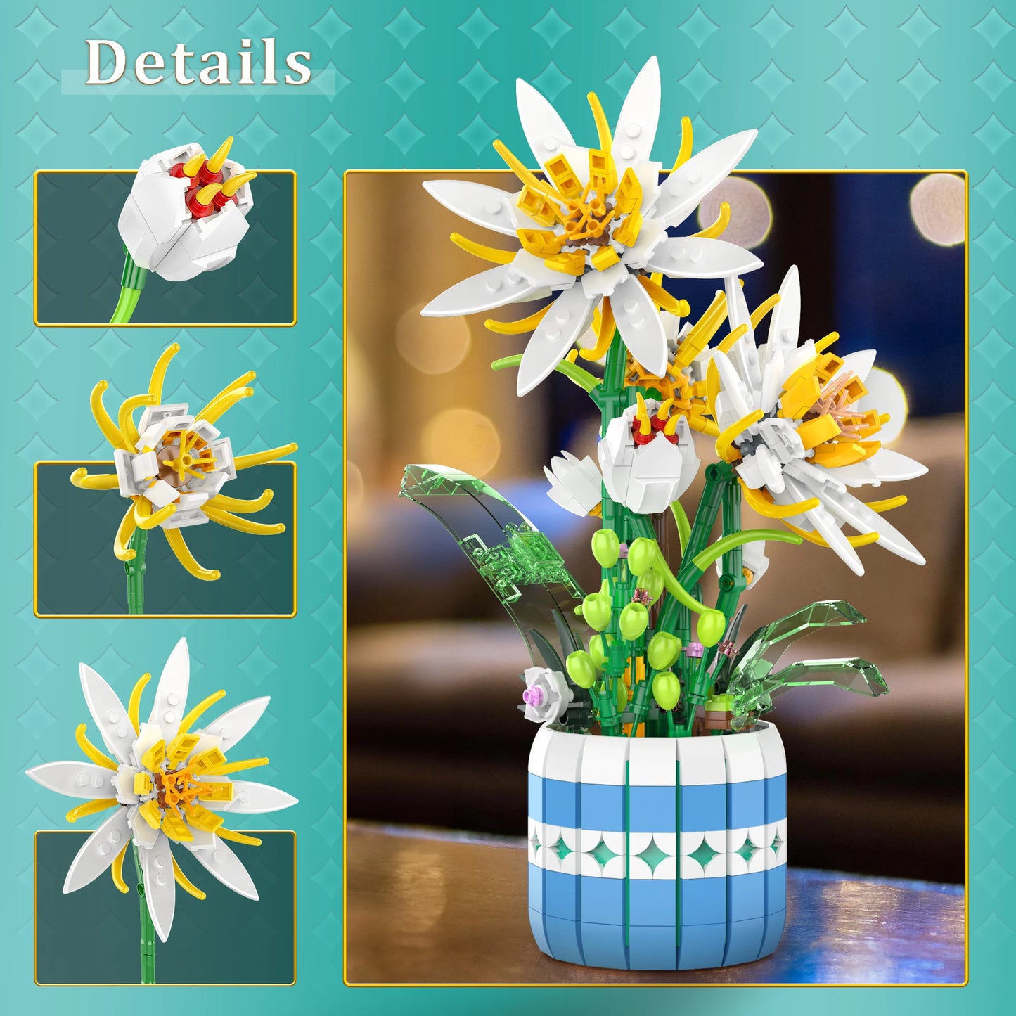 EDUCIRO Flower Bouquet Building Set