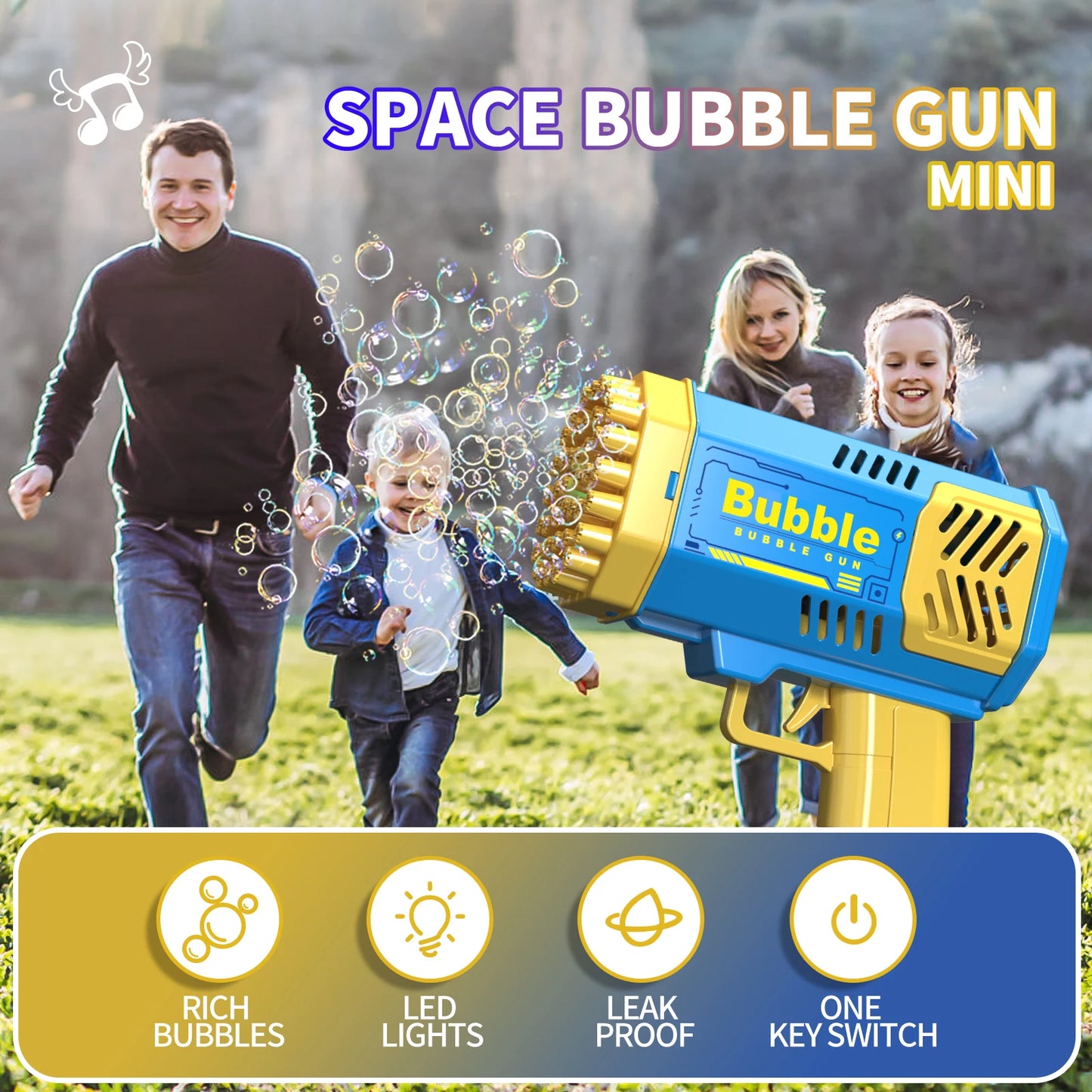 Handheld Electric Bubble Machine