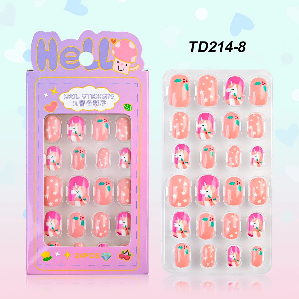 3D Cartoon Fake Nails for Girls